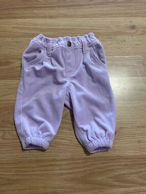Garanimals Lilac Ribbed Baby Joggers with Sparkle